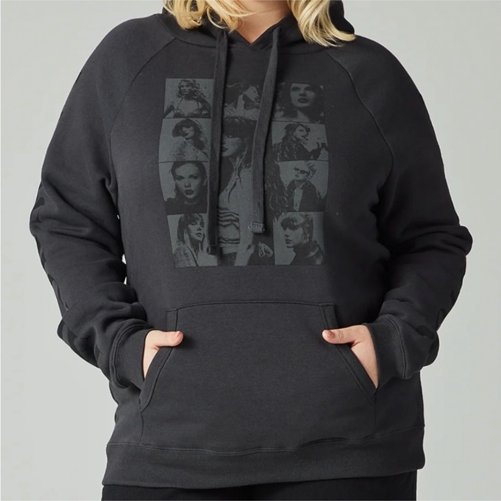 Taylor Swift Eras Tour Hoodie black gray size large
